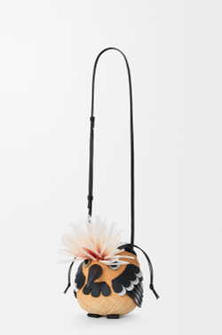 Loewe Сумка Bird в форме птицы из пальмы и телячьей кожи, оранжевый