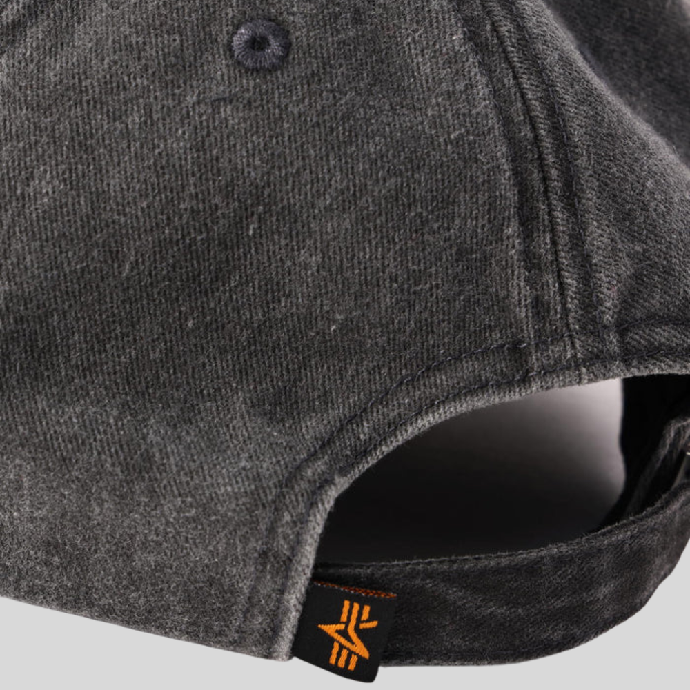 Бейсболка Alpha Industries Battlewash Cap Black (Черная)