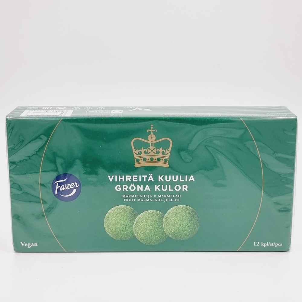 Мармелад Fazer Green Jellies грушевый вкус 260 г (из Финляндии)
