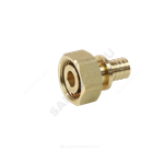 Соединитель для PE-X труб аксиальный латунь Дн 16х1/2" под евроконус с накидной гайкой РОС