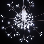 Гирлянда для дома на батарейках «Разряд молнии» 120 ламп LED, d - 20 см, 2 реж.,IP-20, (3хАА), Белый