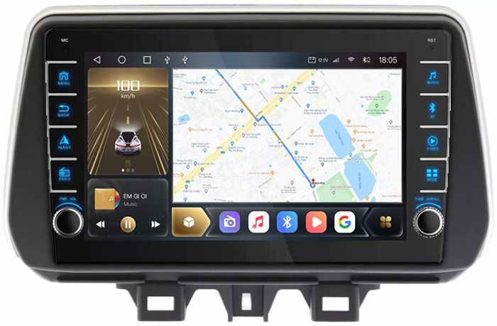 Магнитола для Hyundai Tucson 2018-2021 - Kuberg SF-9728 (кнопки и крутилки), Android 12, Быстрая, CarPlay, 4G SIM-слот