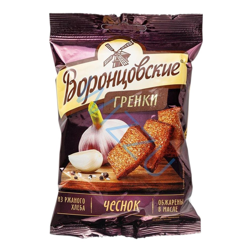 "Воронцовские" сухарики-гренки ржаные со вкусом чеснока 1 22 60 гр