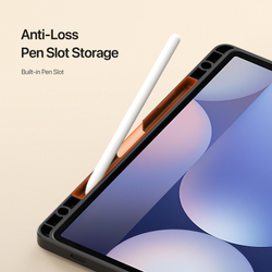 Складной чехол книжка от Dux Ducis для Samsung Tab S10+, S9+, S9 FE+, серия Vers Series Case, с магнитным держателем Pencil и функцией автоматического перехода в спящий режим