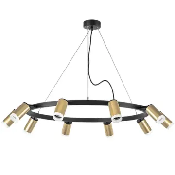 Люстра подвесная 10*GU10 LR0204000 черный/золотой Rullo Lightstar