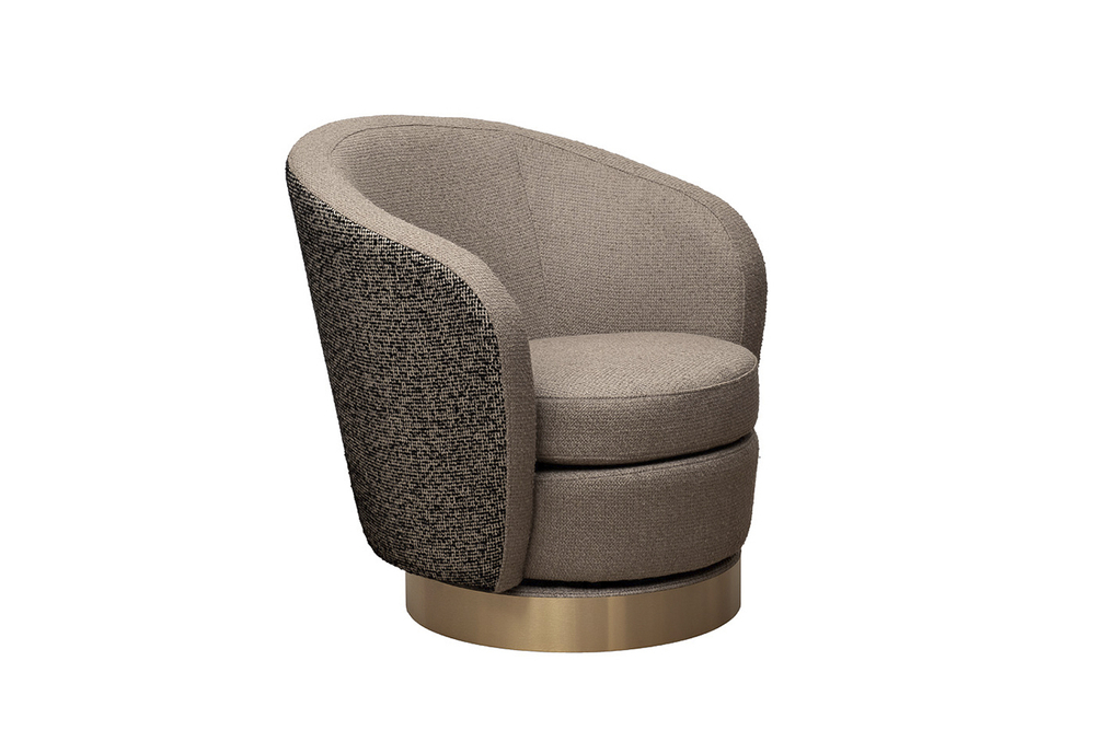 Кресло Garda Decor Napoli золотое/черное napoli-3k-santo300-beg+santo302-chzol
