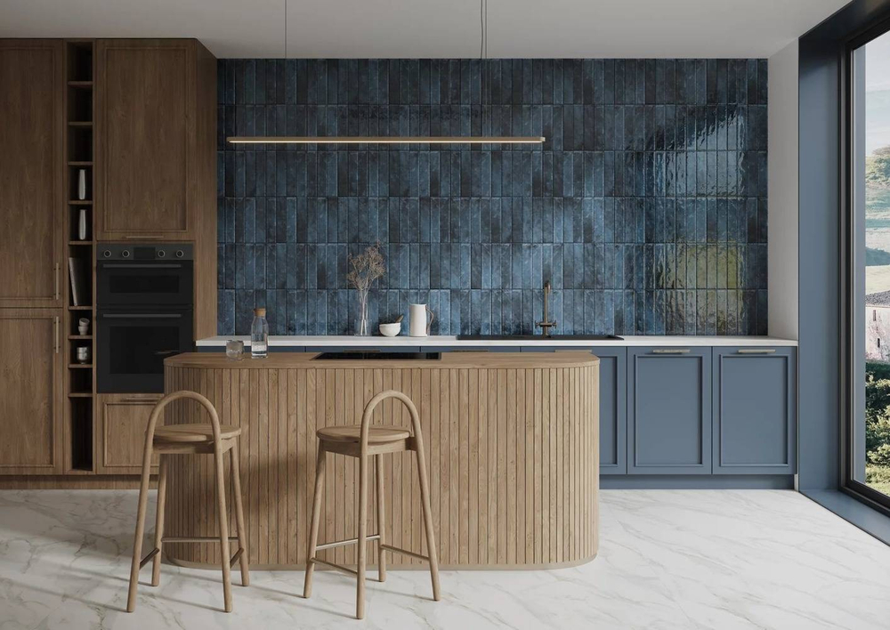 Paradyz Monpelli Navy Mix Cegielka Struktura Polysk 6.5x29.8