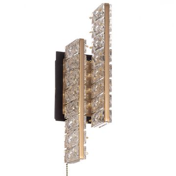 Бра хрустальное с выключателем 12W 3000К CL325422 чёрный/бронза Palant Citilux