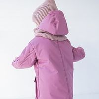Парка демисезонная мембранная "Дымчатая роза" удлиненная