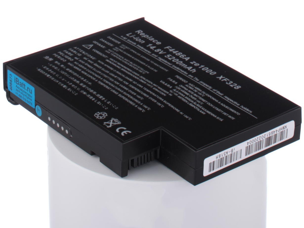 Аккумулятор iBatt 5200mAh, для Quanta 4UR18650F-2-QC-EW1 4UR18650F-2-QC-EW1G