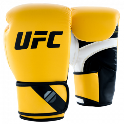 UFC Pro Fitness Перчатки тренировочные для спарринга желтые - 16 Oz