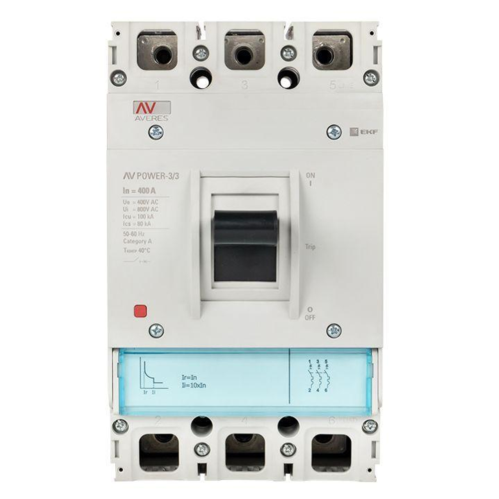 Выключатель автоматический 400А 100кА AV POWER-3/3 TR AVERES EKF mccb-33-400H-TR-av