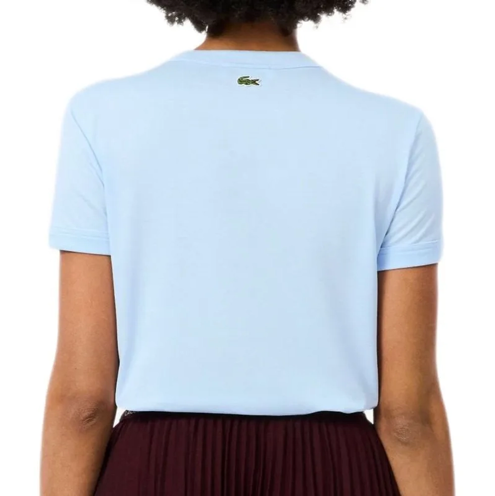 Женская теннисная футболка Lacoste Embroidery Accent Jersey - sugared blue