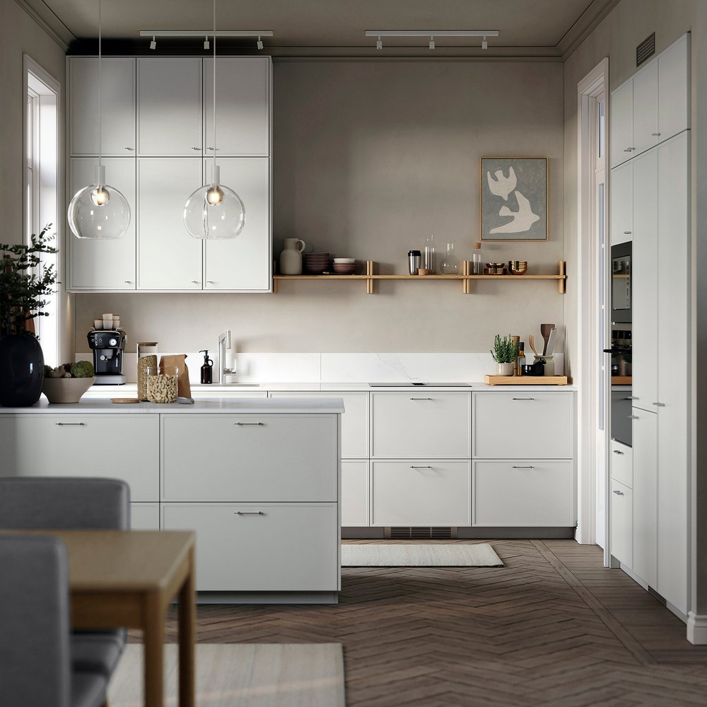 IKEA ASPUDDEN  (ИКЕА АСПУДДЕН)  -  Фронтальная панель ящика - светло-серый 40х10 см