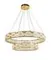 Люстра подвесная светодиодная NewRgy 6014E/130W GOLD+CLEAR, 130 Вт, золотая и прозрачная