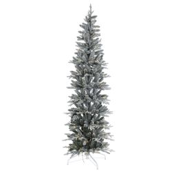 GAEM Ёлка искусств с подсвет (бел флок), L55 W55 H210 см, 300 LED, тепл бел+м/цв, 8 реж, от сети, провод