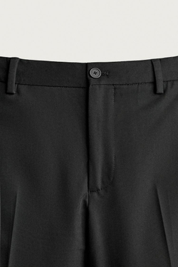 ZARA КОСТЮМНЫЕ БРЮКИ COMFORT, ЧЕРНЫЙ