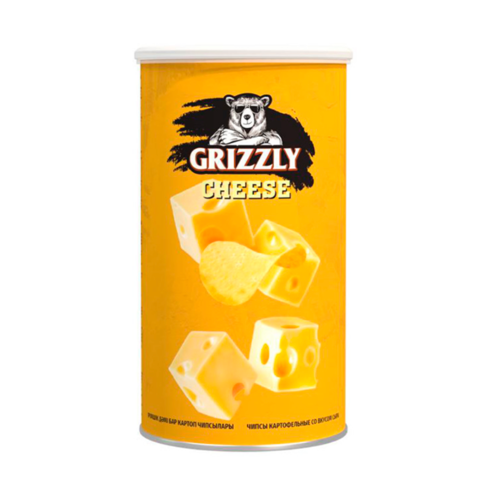 Чипсы GRIZZLY сыр в тубусе 70 гр