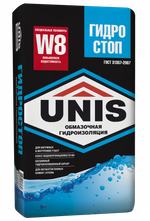 Обмазочная цементная гидроизоляция UNIS ГИДРОCTOП W8 5 кг (6шт/уп)