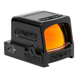 Коллиматор Holosun ELITE HE509T GR X2 пистолетный закрытый зелёная марка, передний вид с правым углом