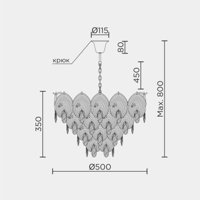 Подвесная люстра MODELUX ML.6928.500 BS