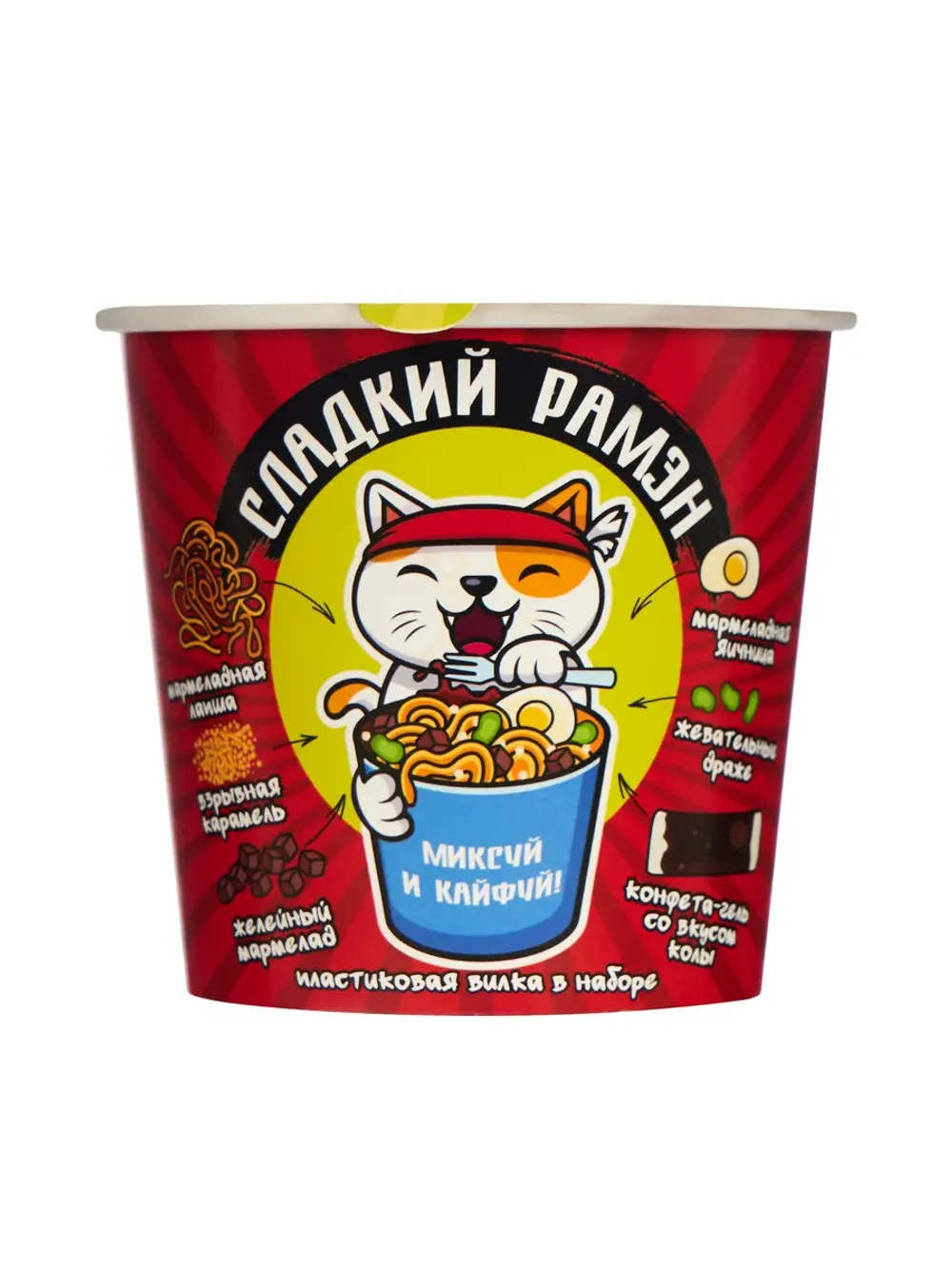 ШЕФ-КОНДИТЕР Сладкий рамэн (6 ингредиентов), блок 4 шт. (60г х 4 х 24)