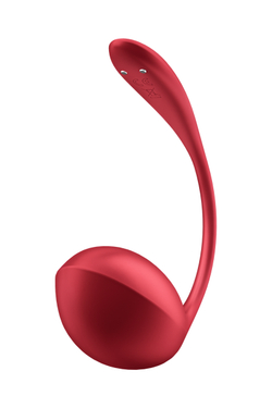 Виброяйцо Satisfyer Shiny Petal Connect App с пультом ДУ, красное