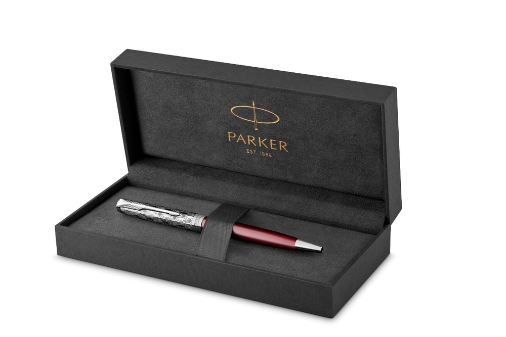 Шариковая ручка Parker Sonnet Premium Refresh RED CT 2119783, стержень: M, цвет чернил: black , в подарочной упаковке