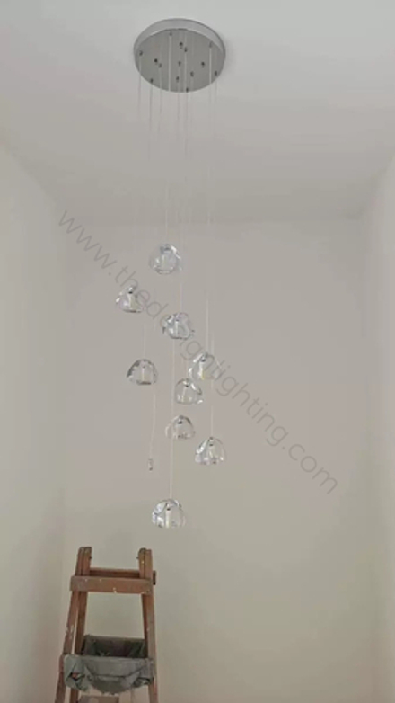 Pendant design lamp Mizu by Terzani (7 suspension)