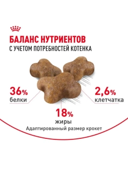 Kitten Корм для котят до 12 месяцев 2кг