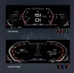 Электронная панель приборов BMW 5-серия F10 2010-2016 (без проекции на лобовое) - Kuberg NH-LCD-B01-F10 с ЖК 12.3" экраном QLED
