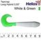 Твистер Helios Long Hybrid 3,55"/9,0 см White &amp; Green 7шт. (HS-15-016)