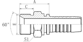 Фитинг DN 06 BSP (Ш) 3/8