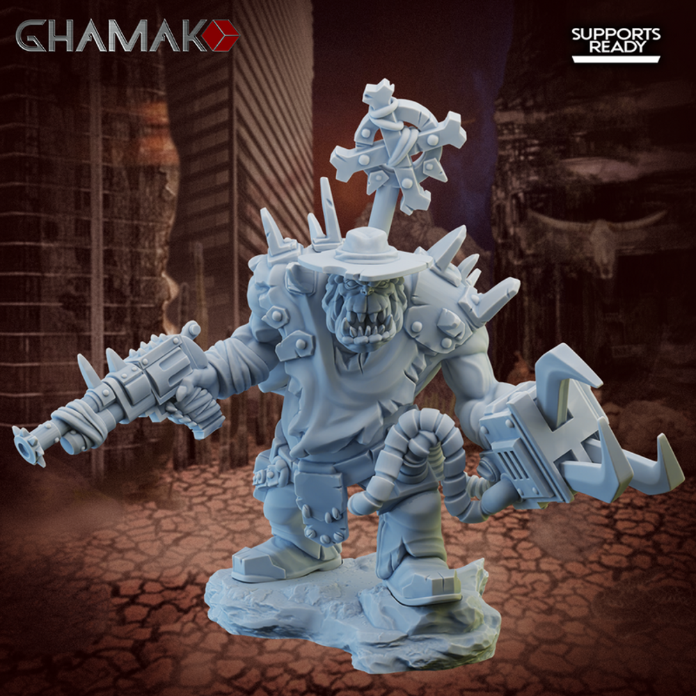 Orks Greenskins Ork Nob Орочий ноб №4 миниатюра для dnd, днд, pathfinder, фентези, Настольная игра, НРИ, Варгейм, РПГ