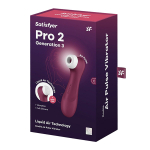 Сливовый вакуум-волновой клиторальный стимулятор 16,5см Satisfyer Pro 2 Generation 3