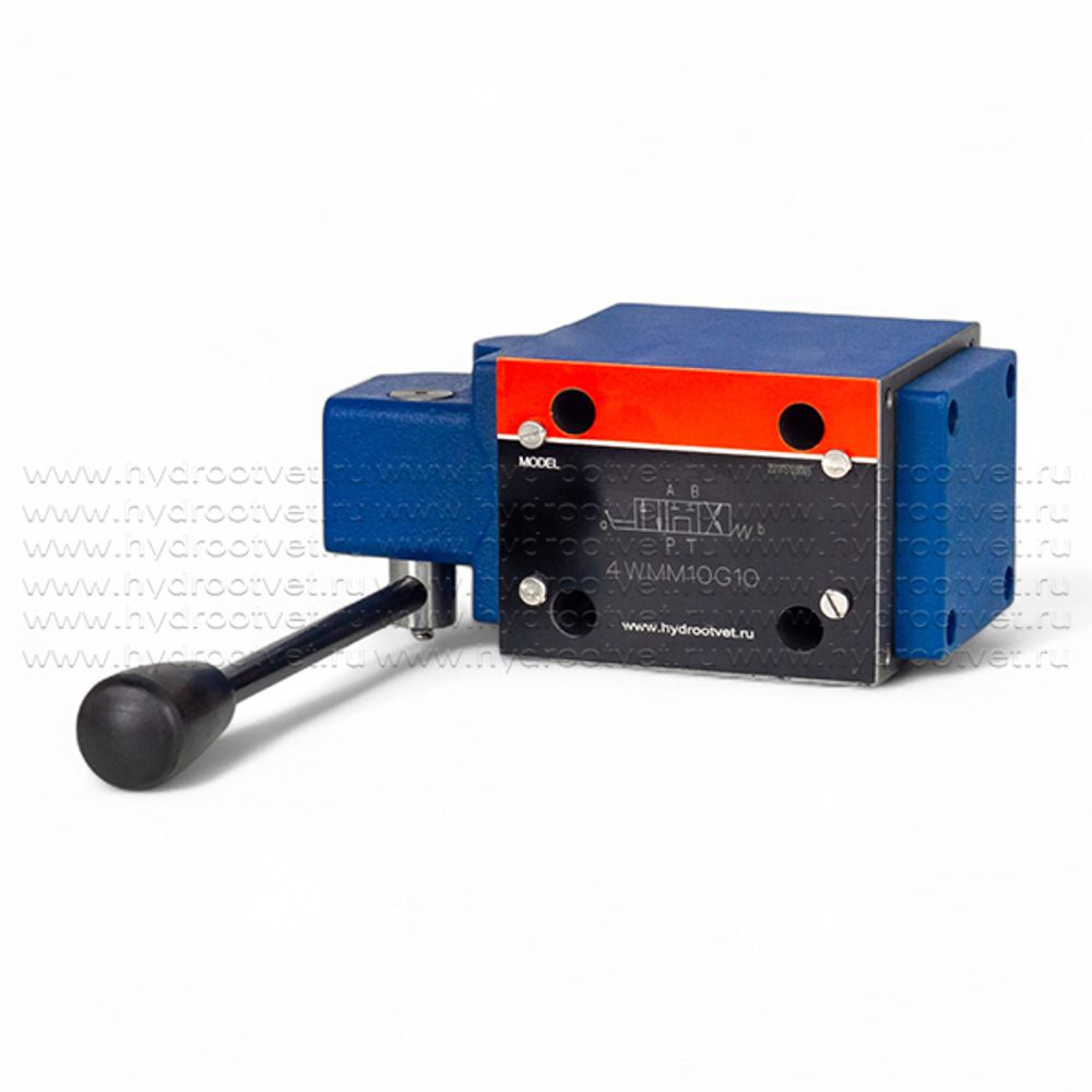 4WMM10G10 - Гидрораспределитель Ду 10 с ручным управлением, схема G (64), возврат - пружинный 4WMM10G10 - Гидрораспределитель Ду 10 с ручным управлением, схема G (64), возврат - пружинный