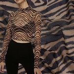 Сетка бельевая эластичная 100 г/м², шир.160 см / 3 метра, принт Зебра, цв.беж+черный /SZ025816.02/