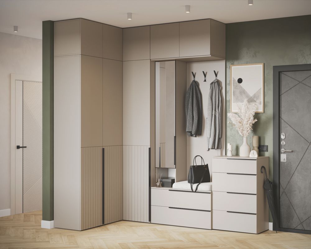 МС Заря Антресоль 450 З-2 450*350*500 (корпус лдсп кашемир, фасад лдсп кашемир)