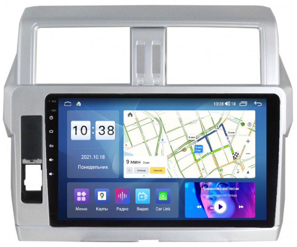 Магнитола для Toyota Land Cruiser Prado 150 2014-2017 - Parafar PF347UHD на Android 13, Быстрая, QLED, CarPlay, 4G SIM-слот