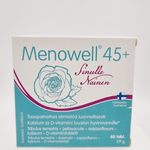 Menowell 45+ c фитоэстрогенами (изофлавоны сои, экстракт льна), кальцием и витамиом D, 60 табл. 63 г (из Финляндии)