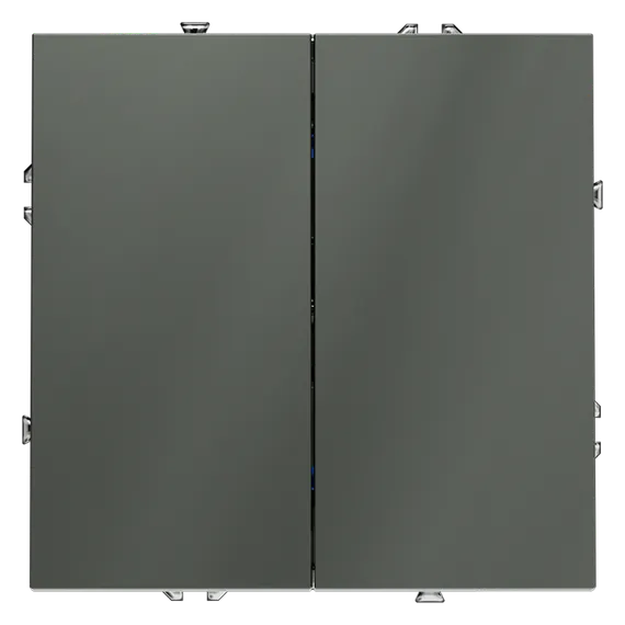 Выключатель двухклавишный Voltum S70 Титан VLS020106