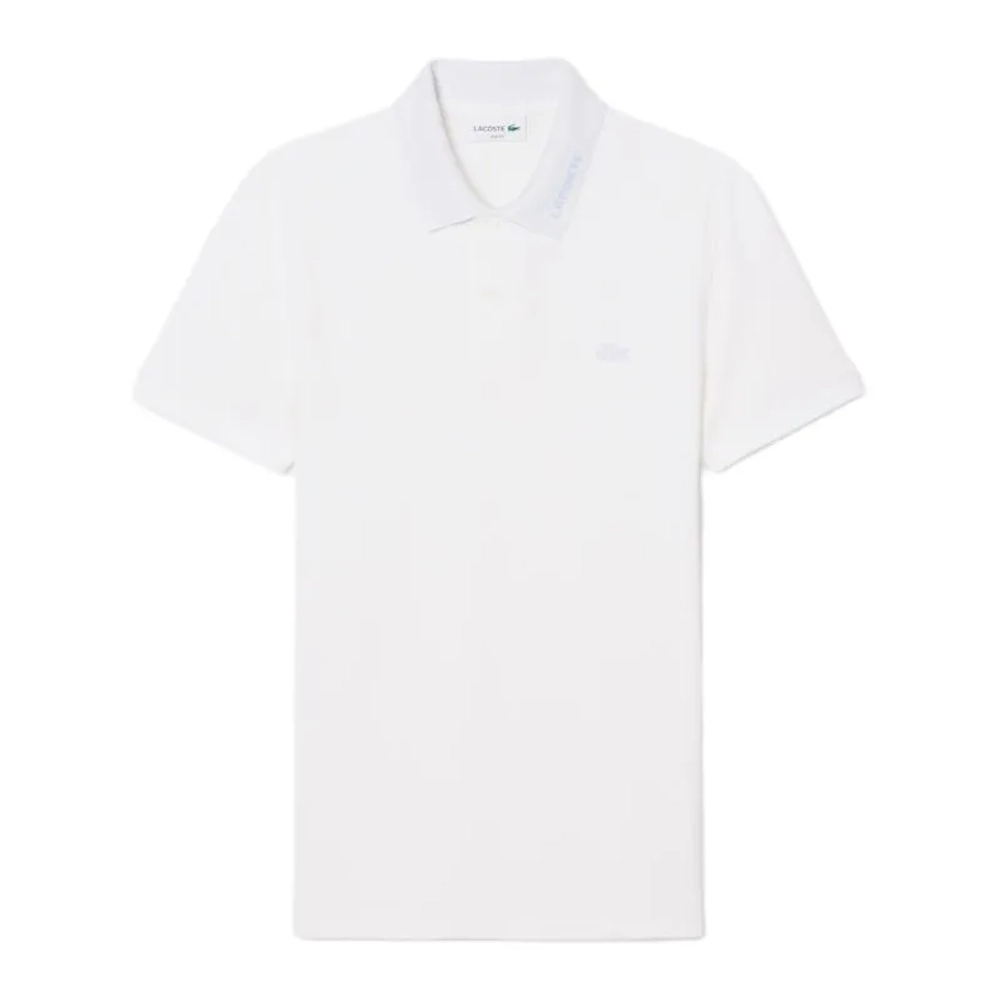 Мужское теннисное поло Lacoste Slim Fit Pique - white