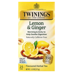 Twinings, травяной чай, без кофеина, лимон и имбирь, 25 пакетиков, 1,32 унции (37,5 г)