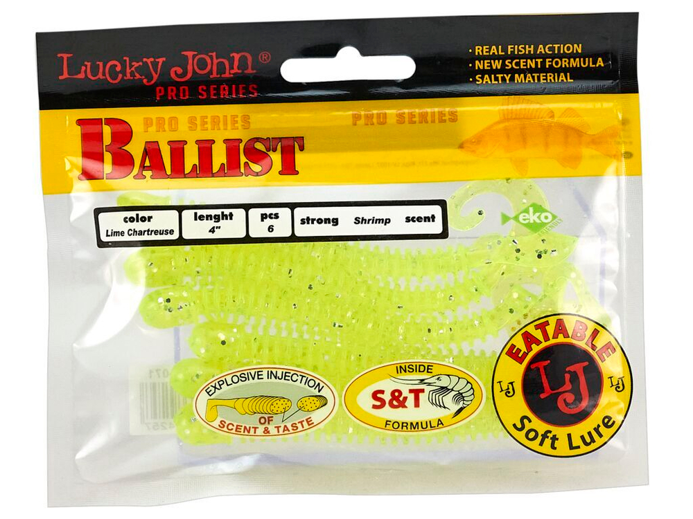 Твистеры съедобные LJ Pro Series BALLIST 4.0in (10,2 см), цв. 071, 6 шт.