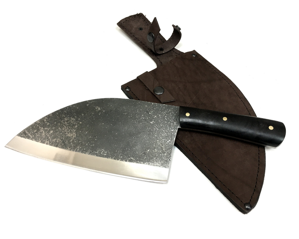 Тяпка Топорик Сербский, кованая 95Х18, черный граб