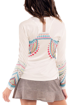 Женская теннисная футболка (dł. Рукава) Lucky in Love Desert Vibes Long Sleeve - белый