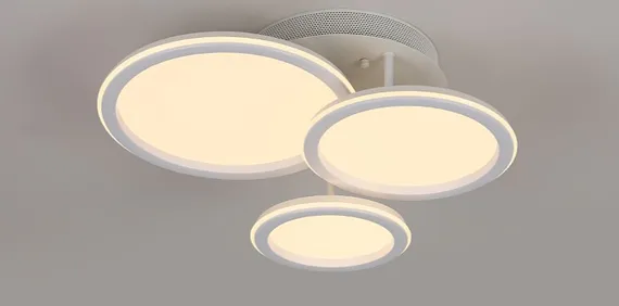 Люстра потолочная светодиодная Rilon 9301/1*3 WT, 102 Вт, белая