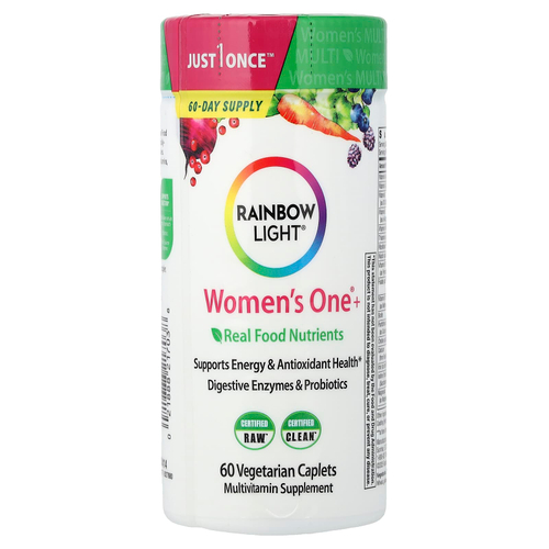 Rainbow Light, Women's One™, ежедневная мультивитаминная добавка для женщин, высокая эффективность, 60 вегетарианских таблеток