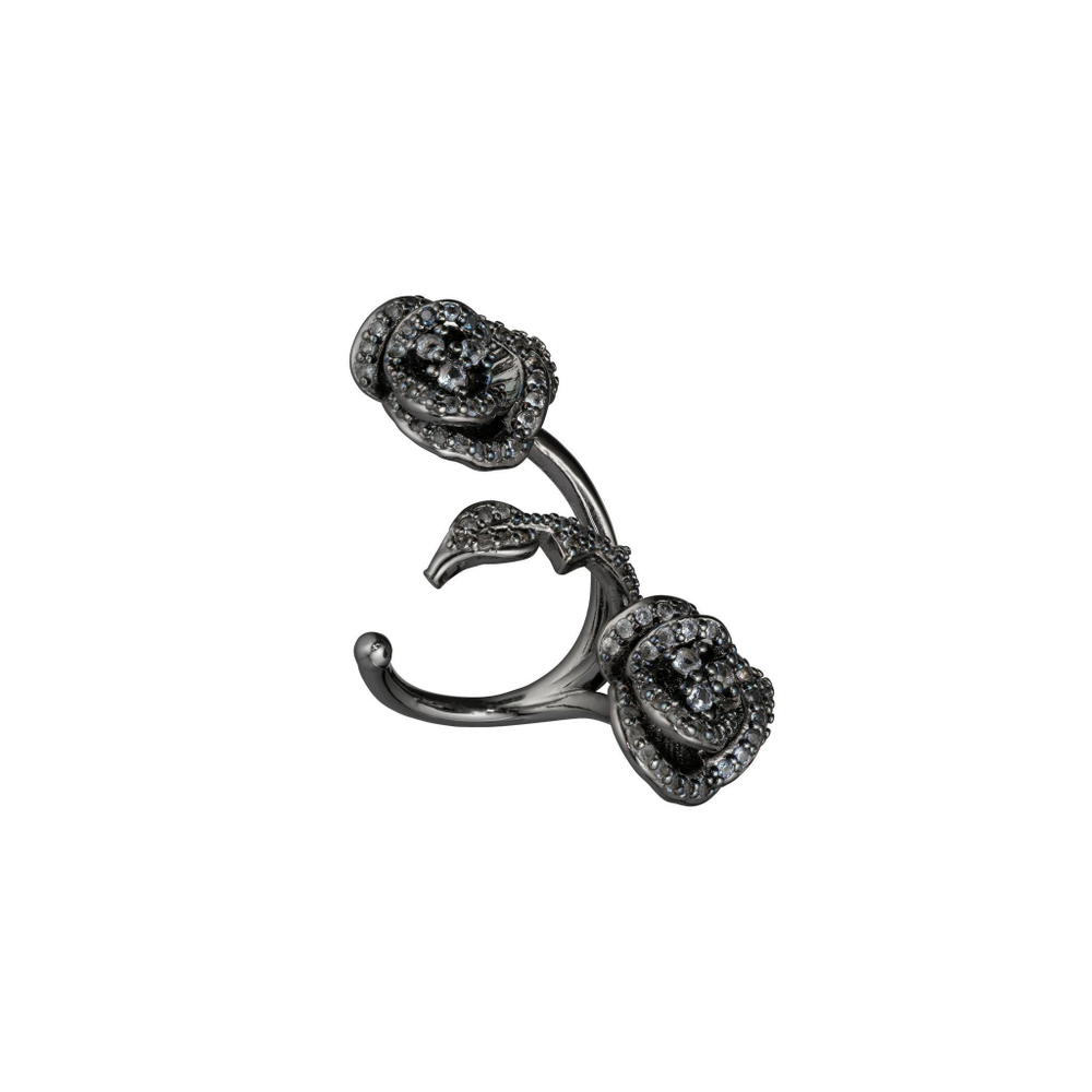 Кафф с двумя розами — Caviar Jewellery, черный, фото 2