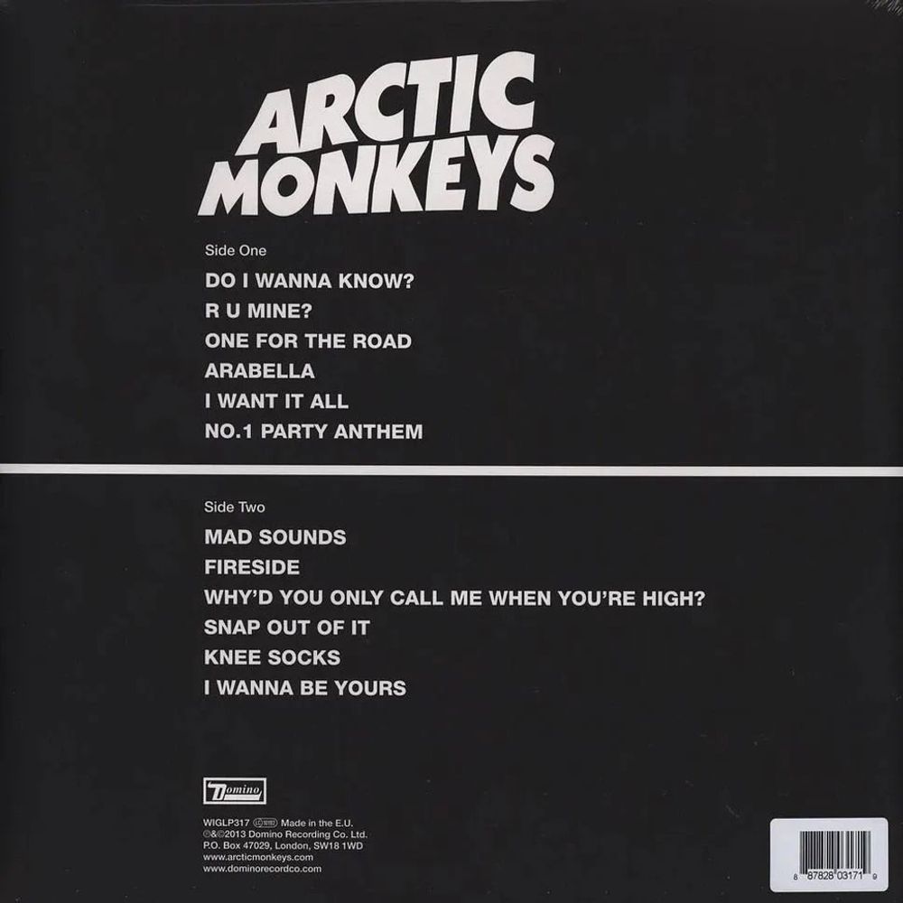 Arctic Monkeys. AM (LP, 887828031719) Новая запечатанная виниловая пластинка